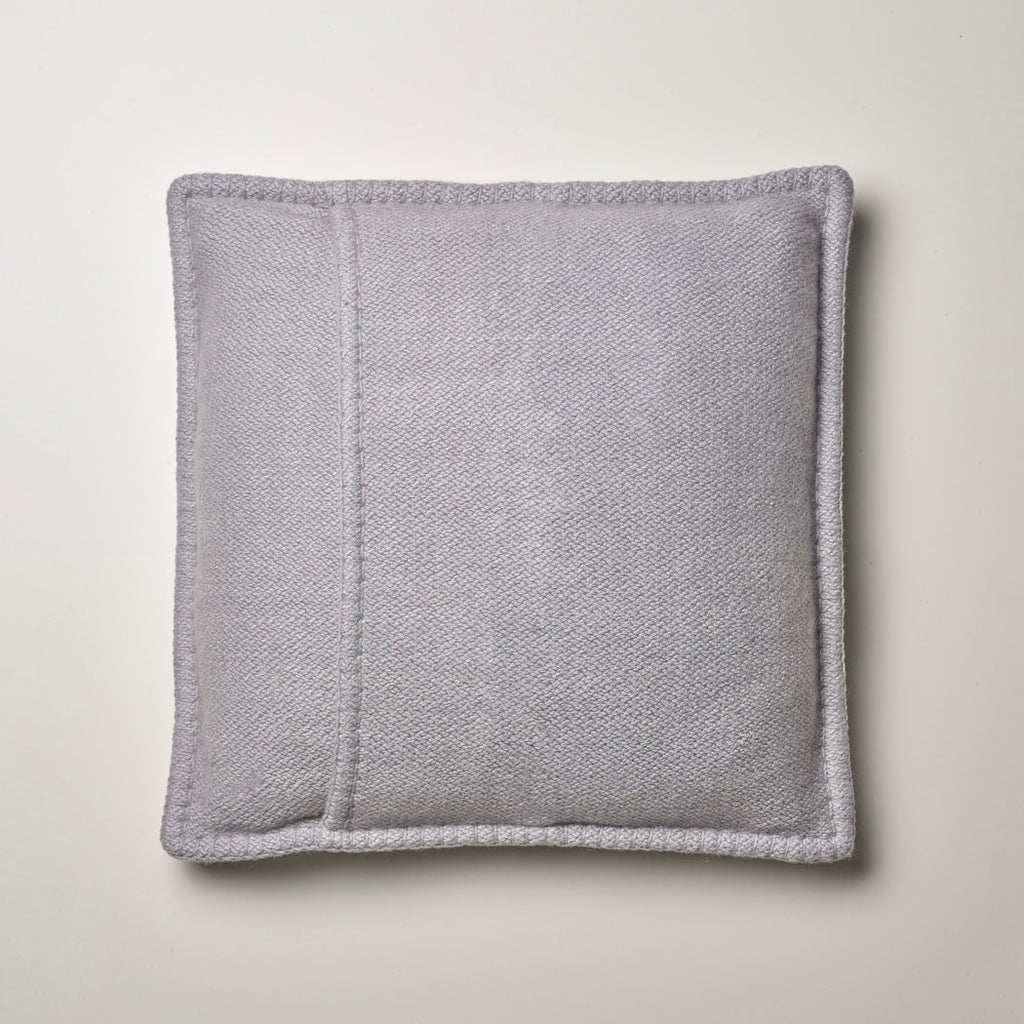 CASHMERE PILLOW WITH LEATHER DETAIL · CLOUD
