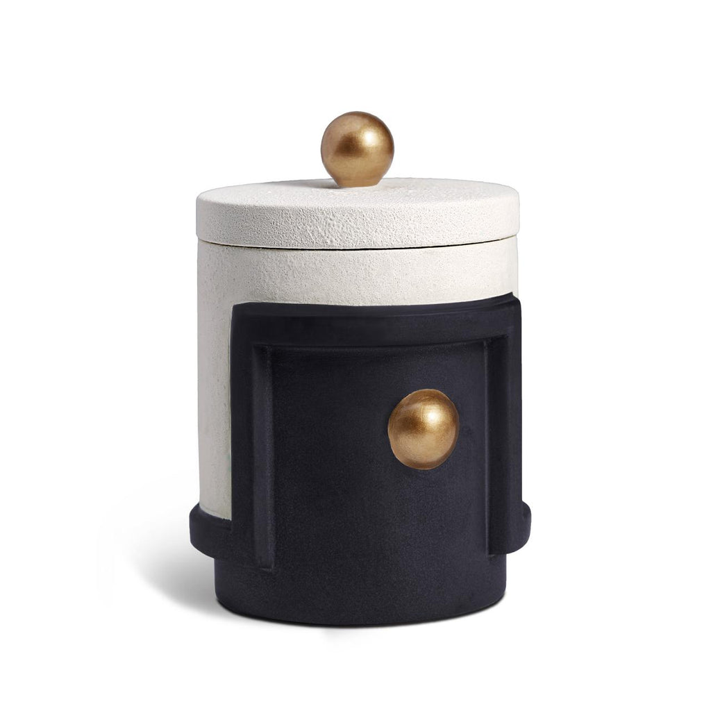 Cubisme scented candle colour: black white gold