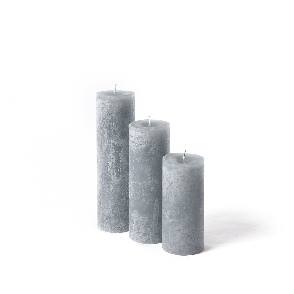 Luxury rustic candle in grey