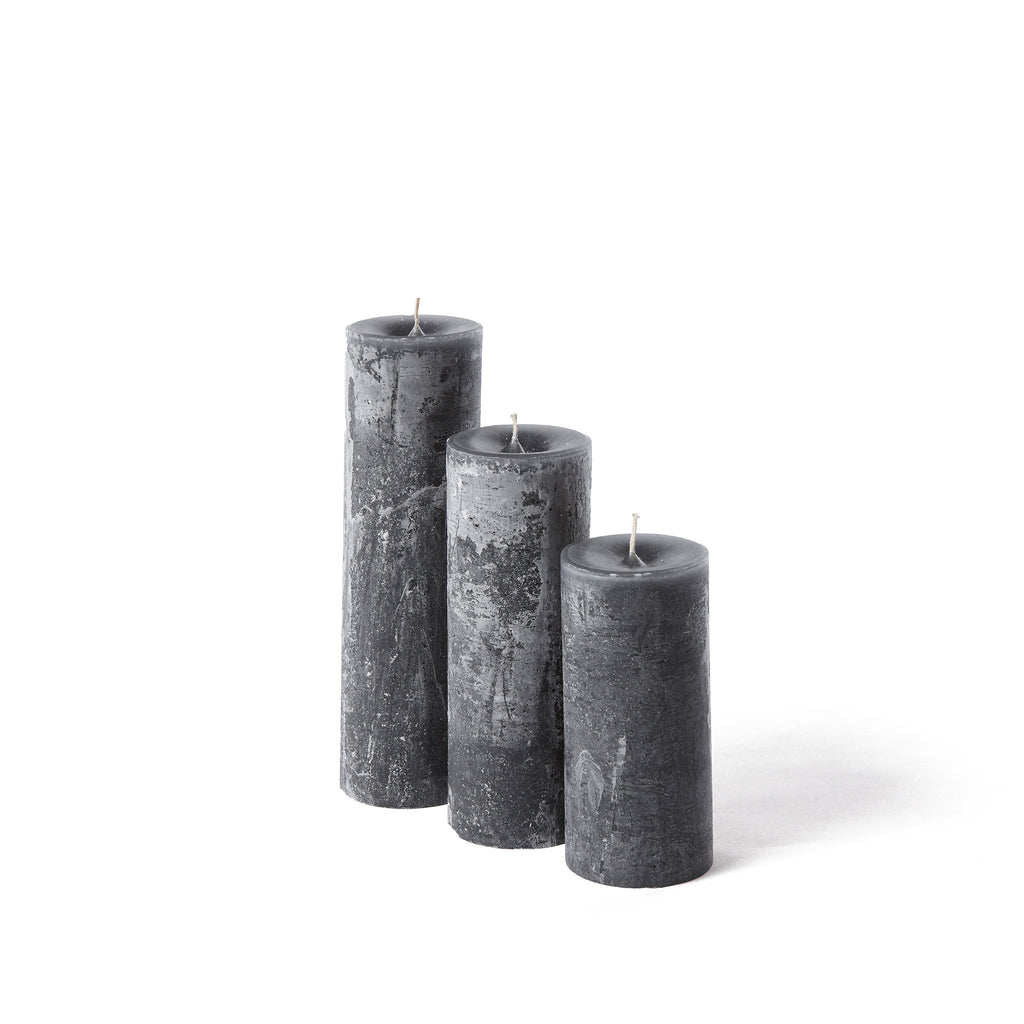 Luxury rustic candle in anthracite