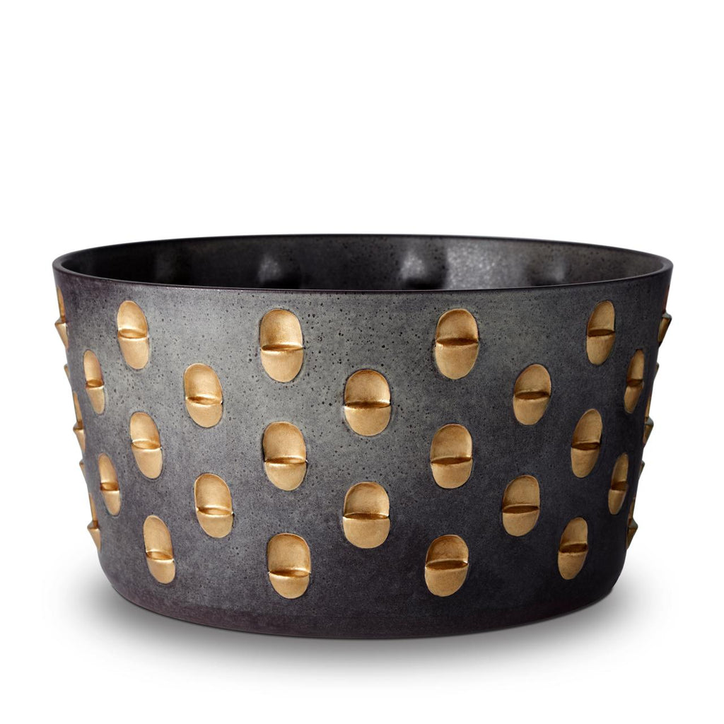 Coba Porcelain bowl size:L colour: light black&gold