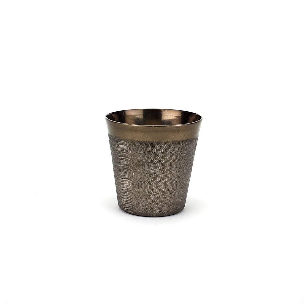 SCENTED CANDLE IN METAL HAMMERED GREY  - BOIS SACRE