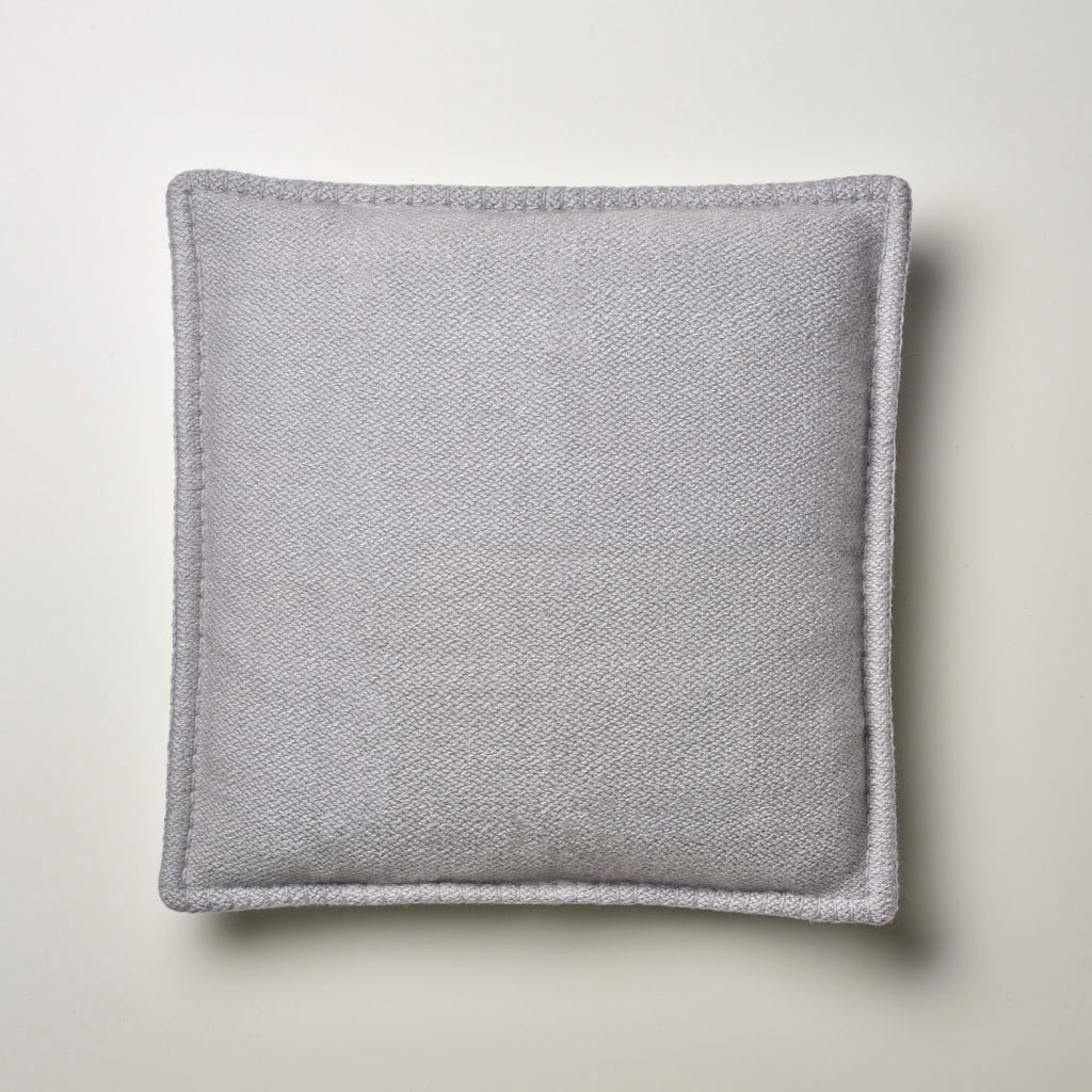 CASHMERE PILLOW WITH LEATHER DETAIL · CLOUD