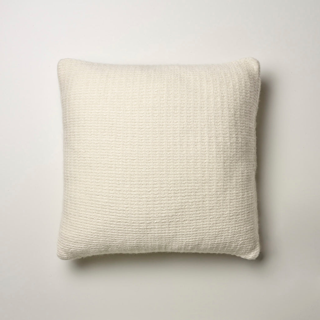 CASHMERE PILLOW FINE WAFFLE WEAVE · IVORY