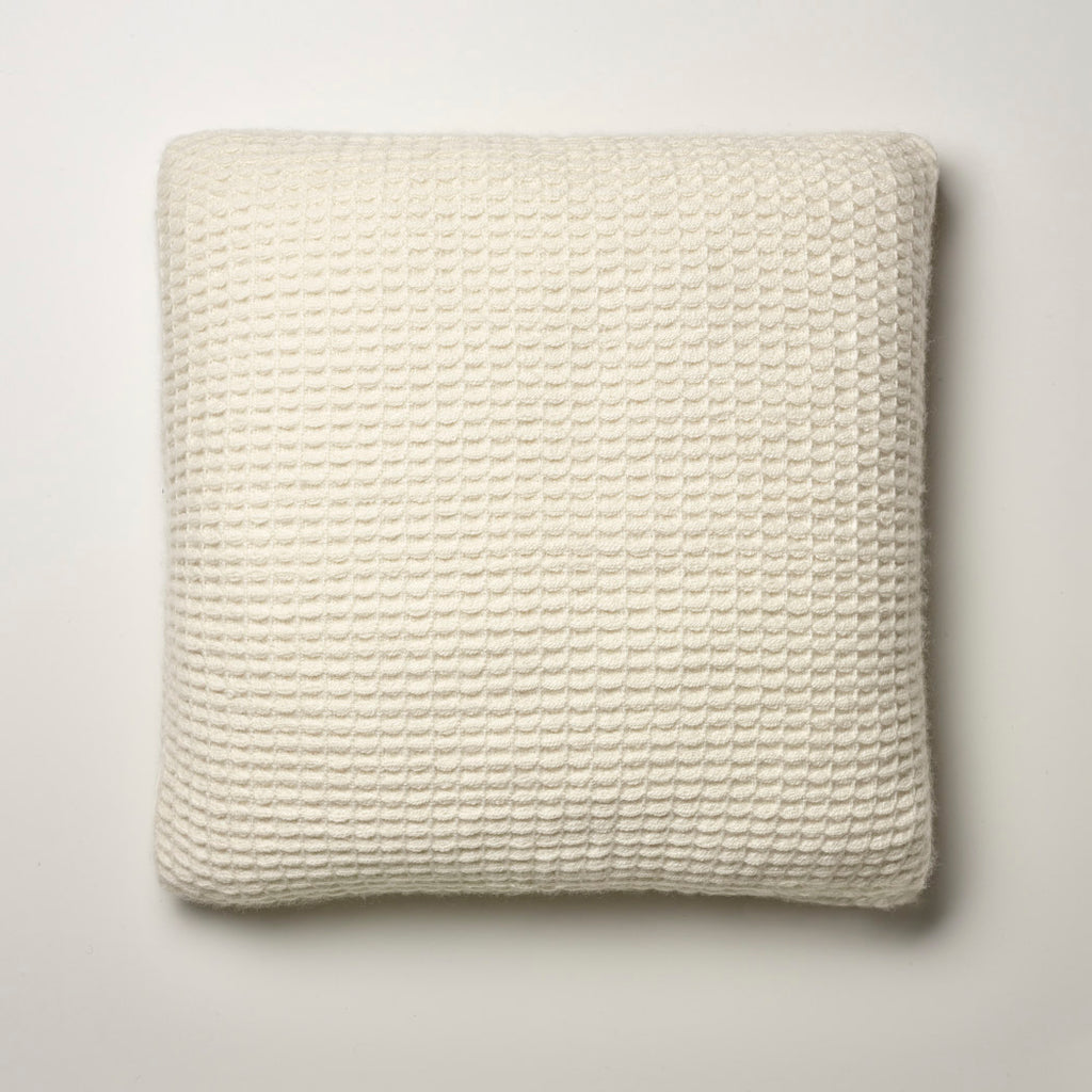 CASHMERE PILLOW WAFFLE WEAVE · IVORY