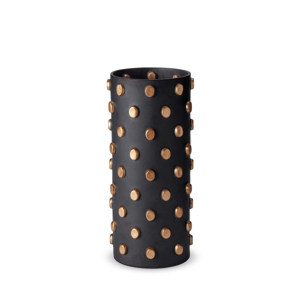 Teo Porcelain vase size:L round colour: black&gold