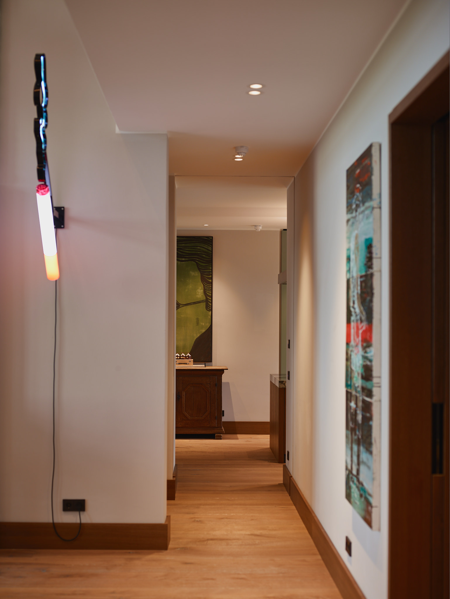 Estate H — Villa h hallway neon light art