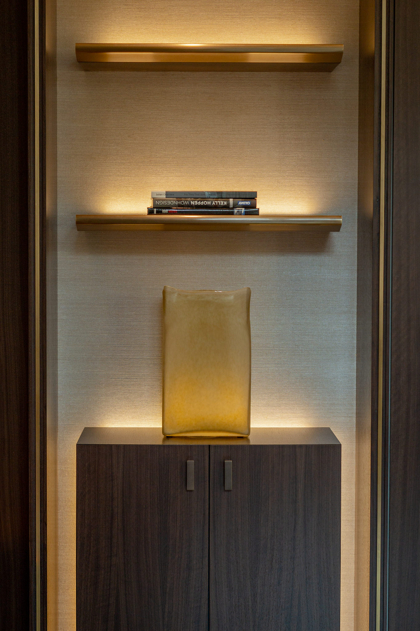 Villa M — Brass shelf niche