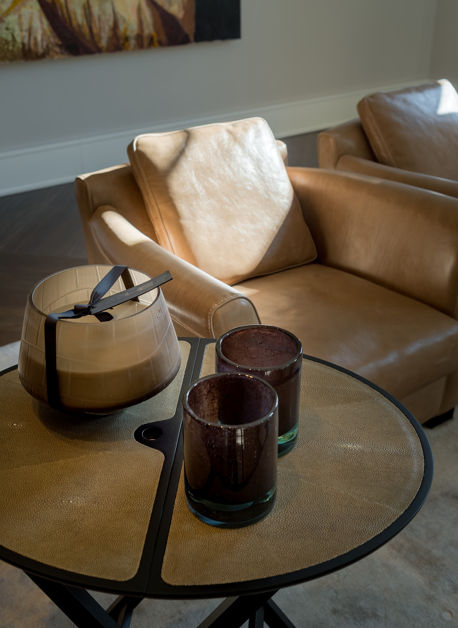 Villa M — Leather chair candles