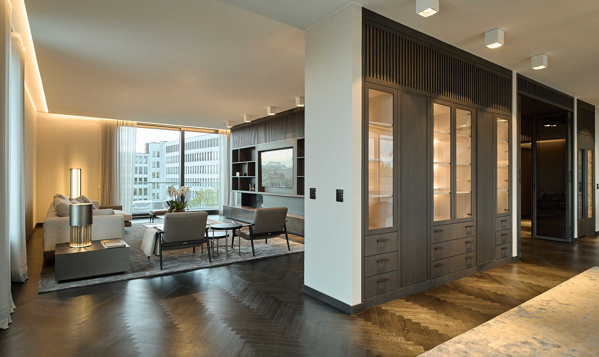 Penthouse M — Lounge display cabinets