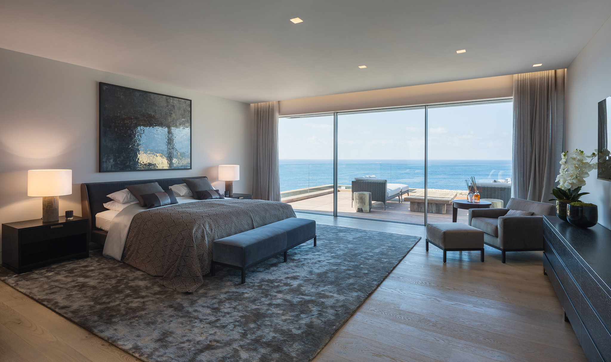 Seaside Villa CA — Master bedroom ocean