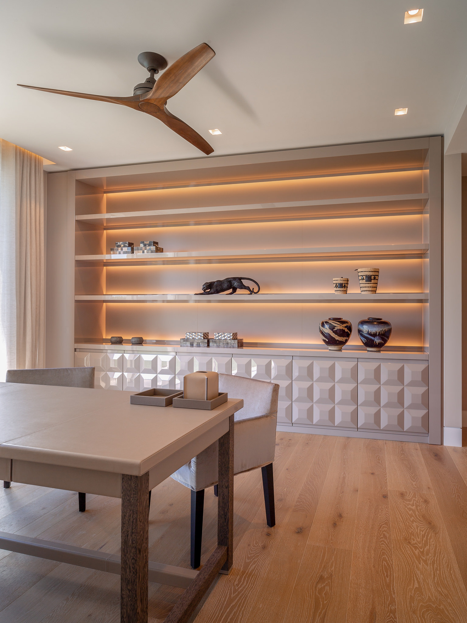 Seaside Villa CA — Study shelving