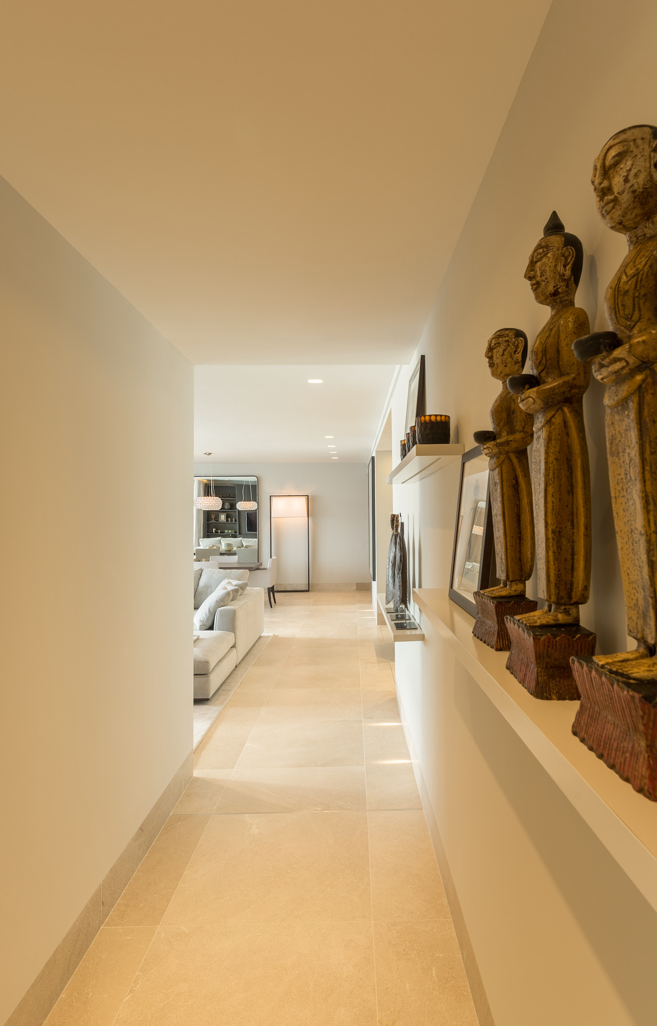 Apartment CA — Hallway buddha art